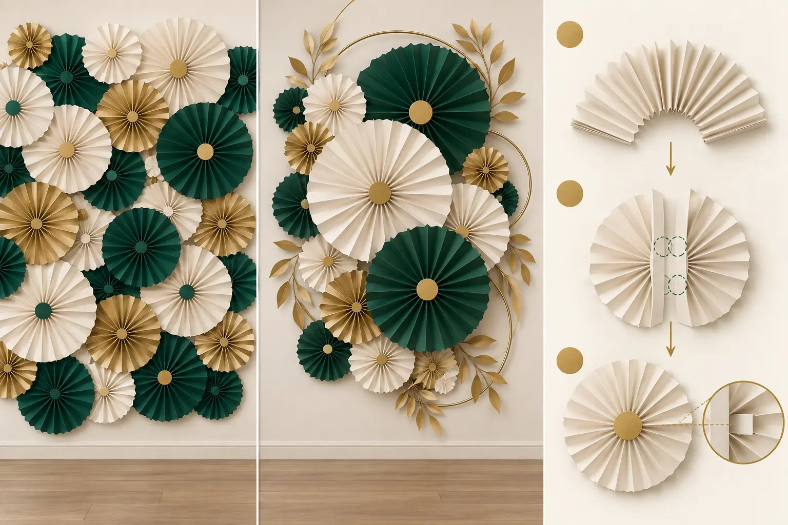 Comparaison d'un décor plat et d'une composition en relief avec assemblage